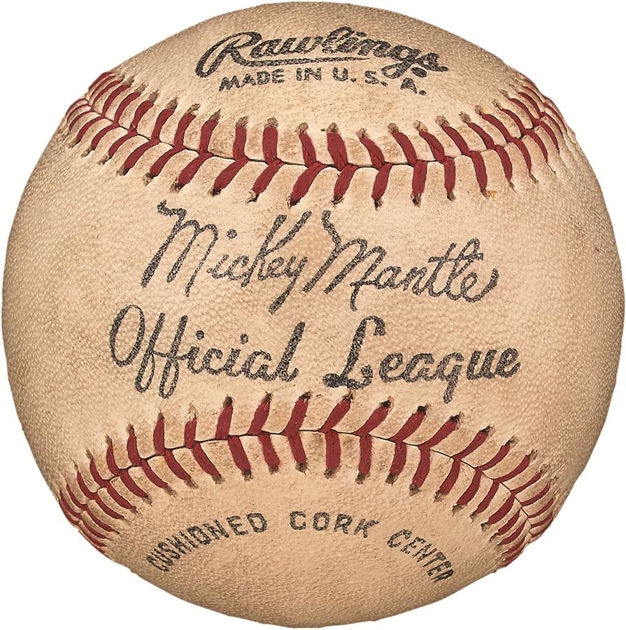 Mantle and Maris - Rare 1962 Mickey Mantle Rawlings Premium Baseball