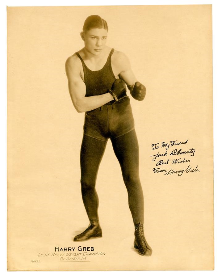 - The Ultimate Harry Greb Signed Photograph (PSA/DNA)