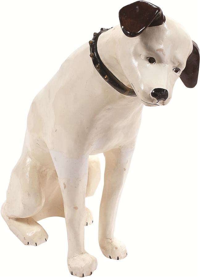 Rock 'N' Roll - 1930s "Nipper" RCA Victor Mascot Larger Than Life Store Display Advertising Statue (36" tall)