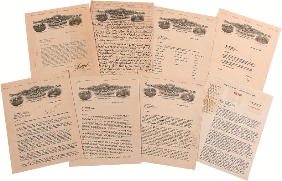 - The Max Carey Brooklyn Dodgers Letters (10) from The Sal LaRocca Collection