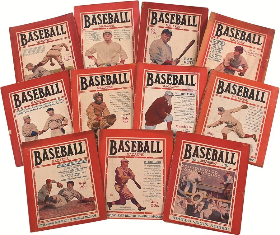 Tickets, Publications & Pins - 1920 Baseball Magazine Run (11/12)