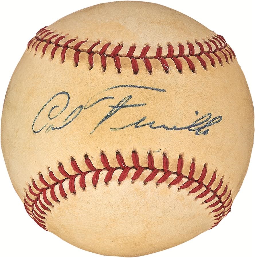 Carl Furillo Single-Signed Baseball