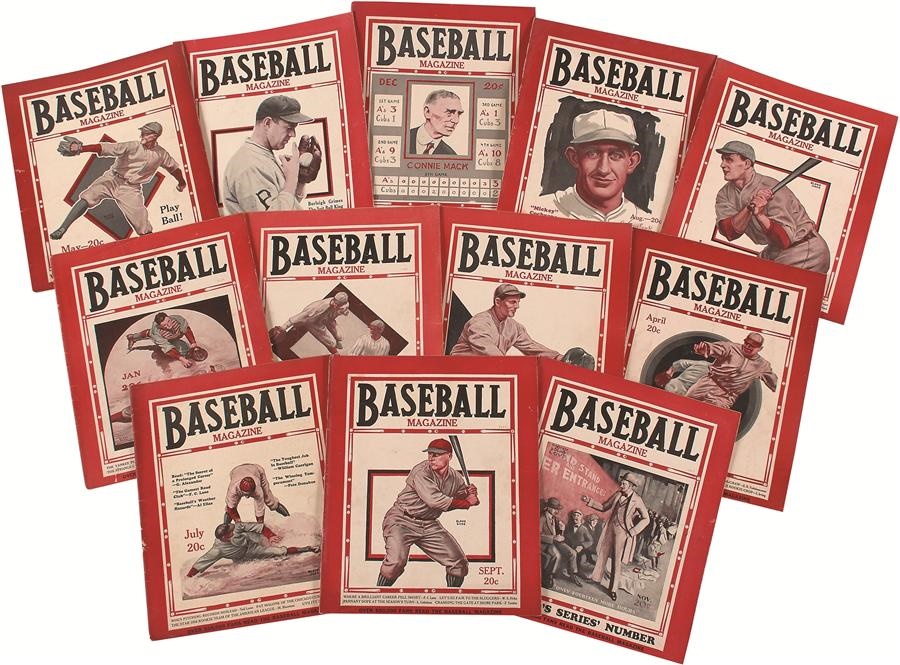 Tickets, Publications & Pins - 1929 Baseball Magazine Complete Run (12/12 issues)