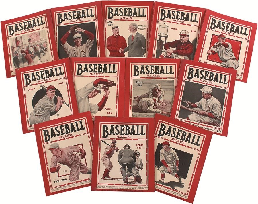 Tickets, Publications & Pins - 1930 Baseball Magazine Complete Run (12/12 issues)