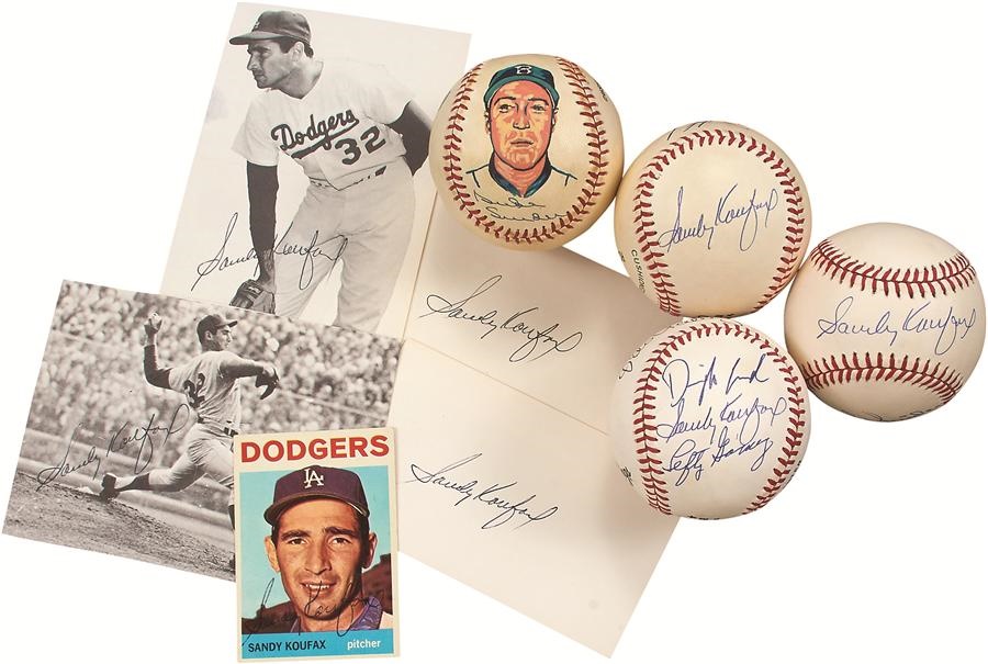 Jackie Robinson & Brooklyn Dodgers - Fine Sandy Koufax Autograph Collection (9)