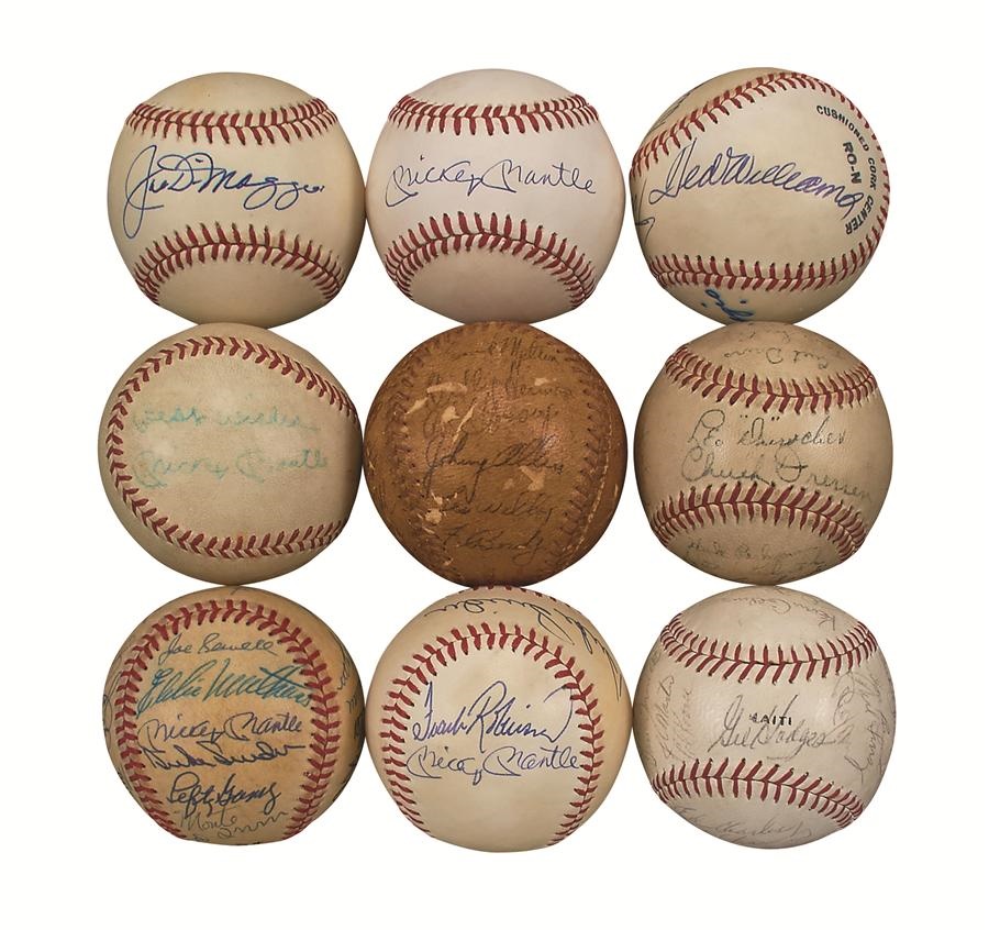 Hall of Fame Team & Single-Signed Baseball Collection (27)