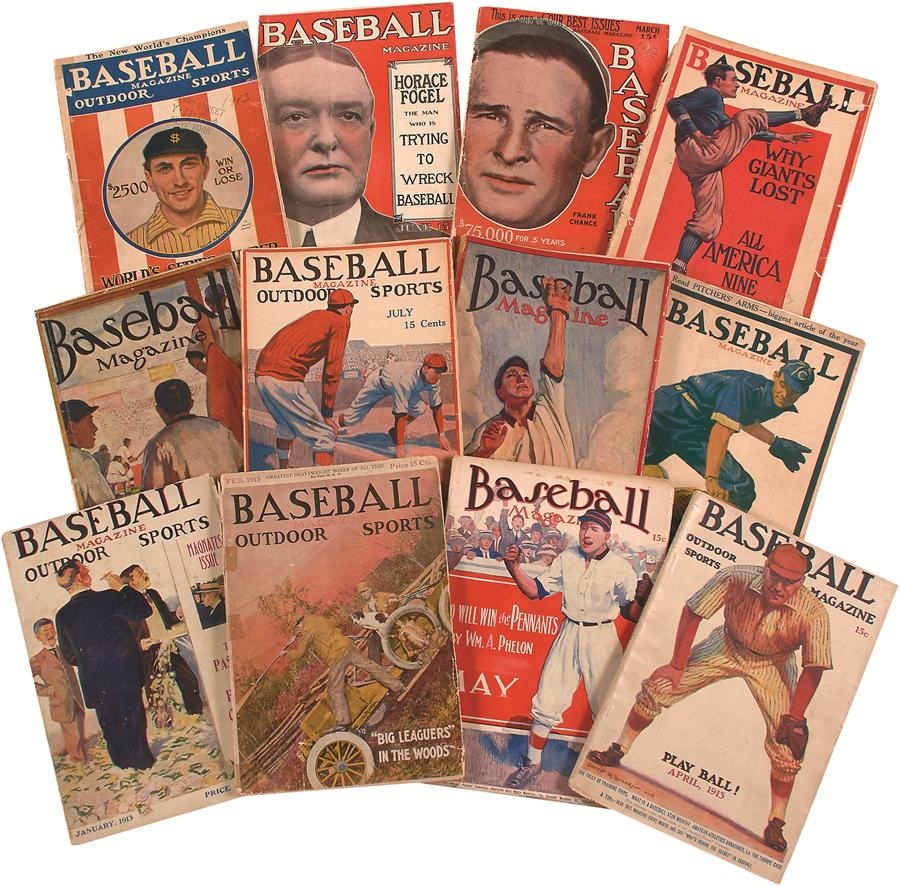 Tickets, Publications & Pins - 1913 Baseball Magazine Complete Run (12/12 issues)