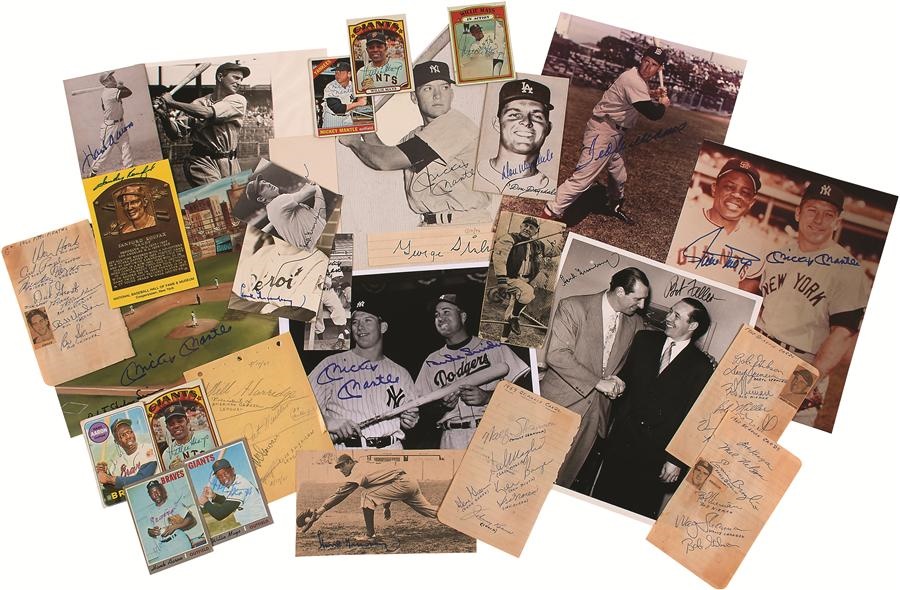 One-of-a-Kind Vintage Baseball Autograph Collection with Mantle, Greenberg (350+)