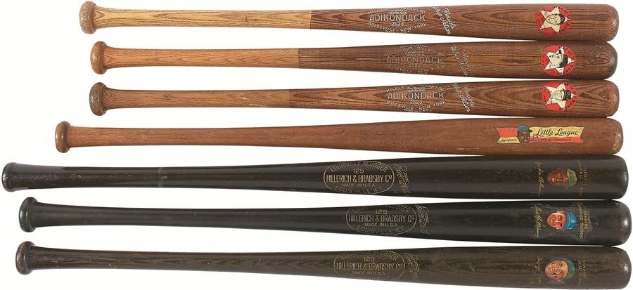 Antique Sporting Goods - 1950s Player Model Decal Bats (7)