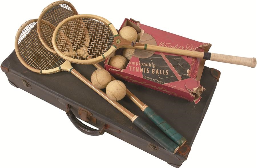 All Sports - Important Tennis Set in Original Case Belonging to Legendary Female Athlete Eleanor Randolph Sears