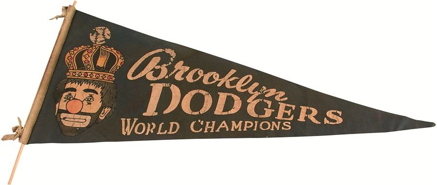 Jackie Robinson & Brooklyn Dodgers - 1955 Brooklyn Dodgers "World Champions" Pennant