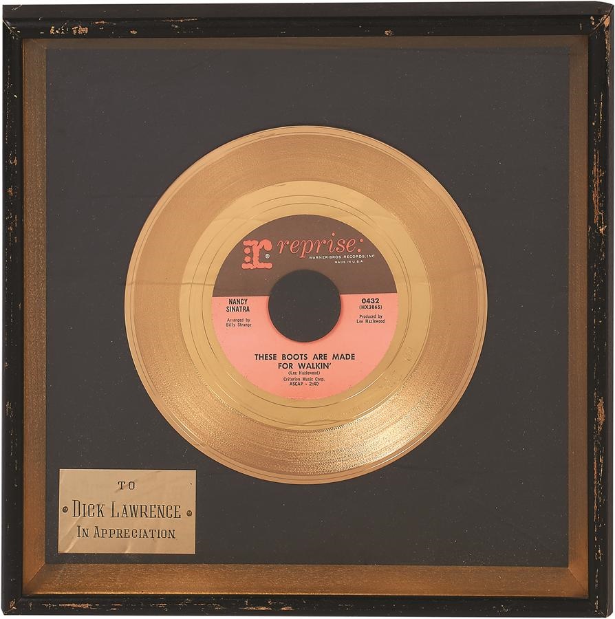 Rock 'N' Roll - 1966 Nancy Sinatra "These Boots Are Made For Walkin'" Gold Record