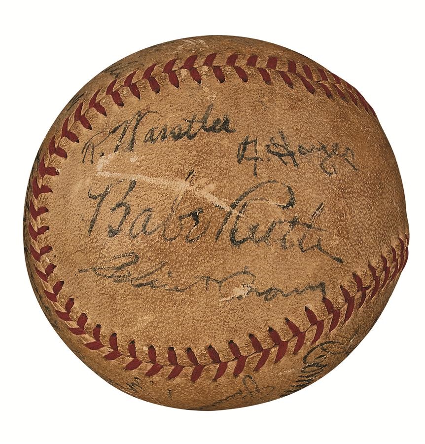 Negro League, Latin, Japanese & International Base - 1934 Tour of Japan Team-Signed Baseball