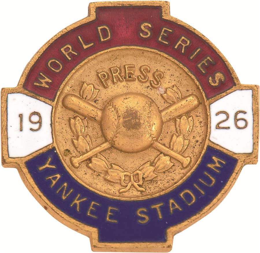 NY Yankees, Giants & Mets - 1926 New York Yankees Press Pin