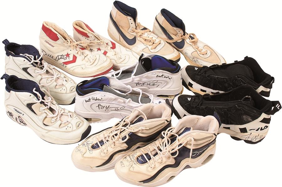 Basketball - Excellent Game Worn Signed Sneaker Collection from Geese Ausbie - Obtained Personally from the Players (6 pair)