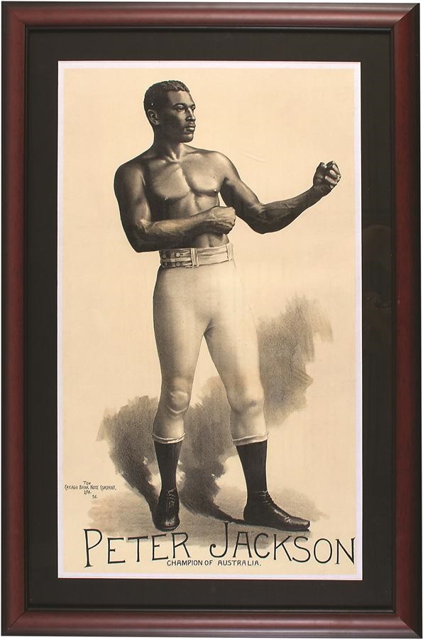- Peter Jackson "Champion of Australia" 19th Century Boxing Poster by Chicago Bank Note Company