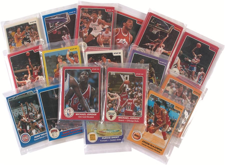 Baseball and Trading Cards - 1984-85 Star Basketball Complete Set in Sealed Team Sets - Michael Jordan XRC