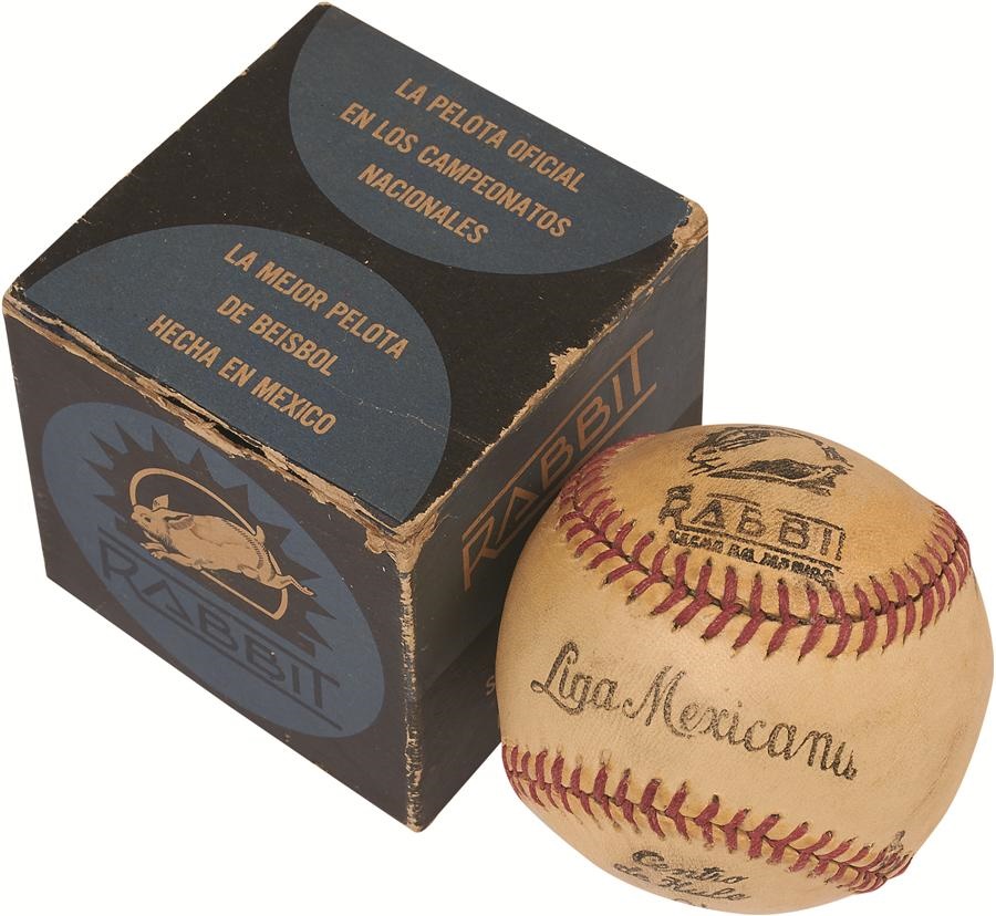 Rare 1940s Mexican League Unsigned Official Baseball in Original Box - First We Have Seen