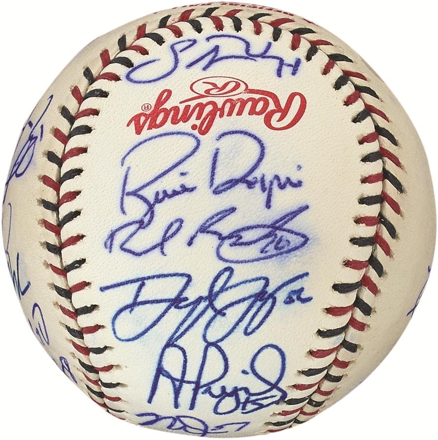 Baseball Autographs - 2015 American League All-Star Team Signed Baseball with Mike Trout (PSA/DNA)