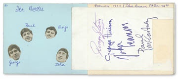 Autograph Album With The Signatures Of The Beatles And Others