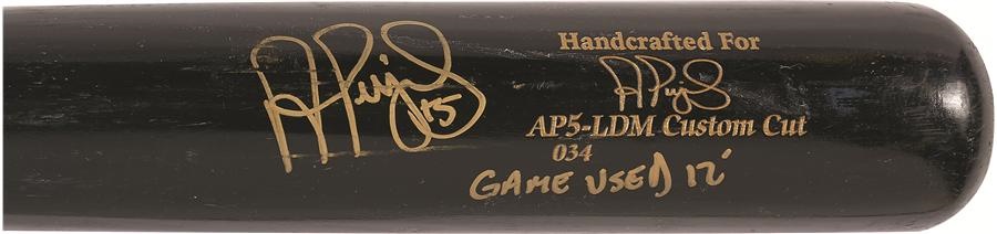 Baseball Equipment - 2012 Albert Pujols Signed Game Used Anaheim Angels Marucci Bat (PSA 10 LOA)