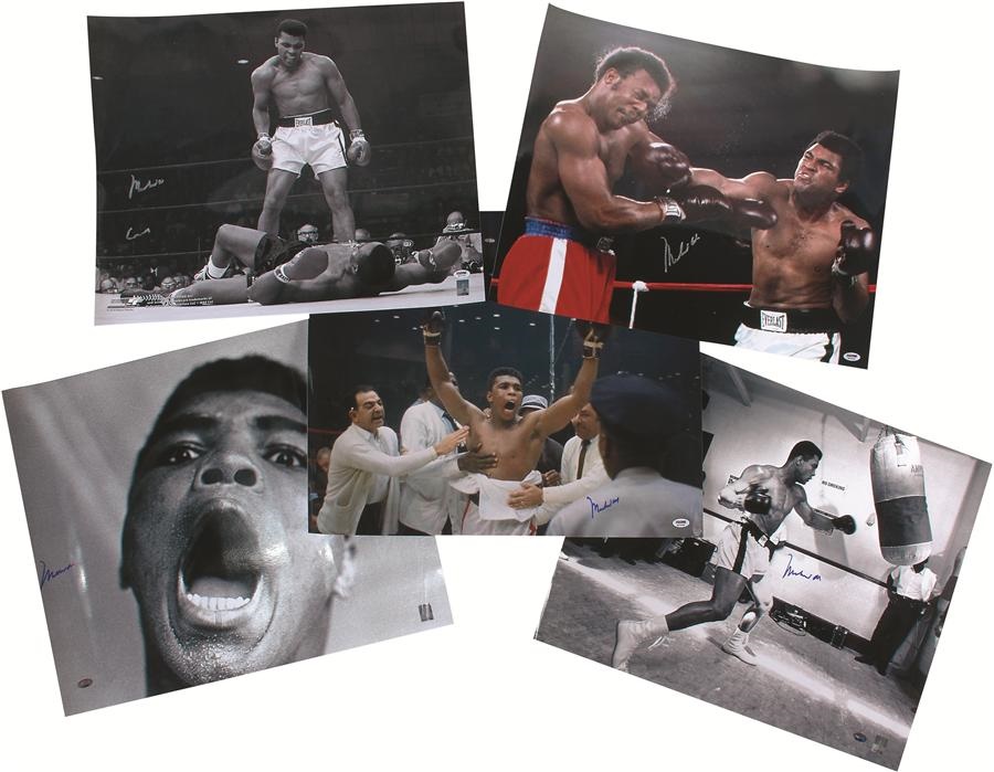Muhammad Ali & Boxing - Portfolio of Large Muhammad Ali Signed Photos with Ali/Clay Dual Autograph - PSA 10 Signatures