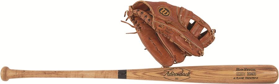 Baseball Equipment - Bobby Bonds Game Used Glove and Bat