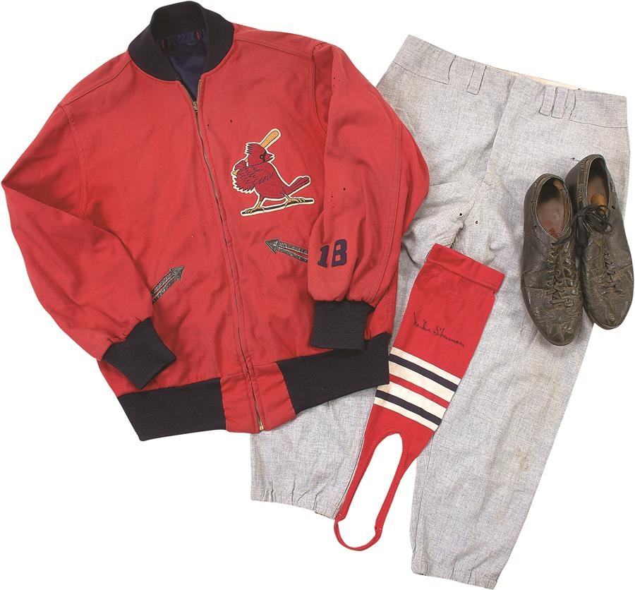- Mike Shannon Game Used Jacket, Spikes, Pants and Leggin