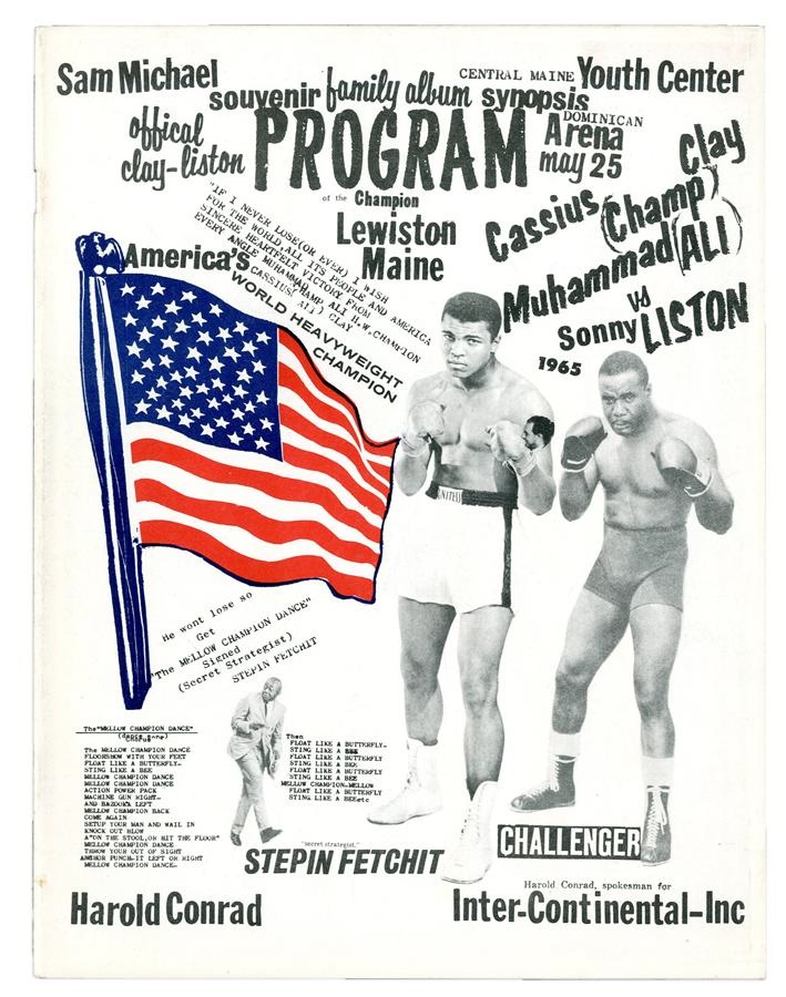 - 1965 Muhammad Ali vs. Sonny Liston II On-Site Program