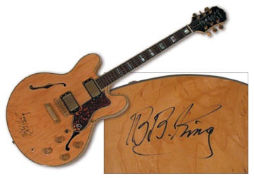 Guitars - B.B.King Hand Signed Epiphone Guitar