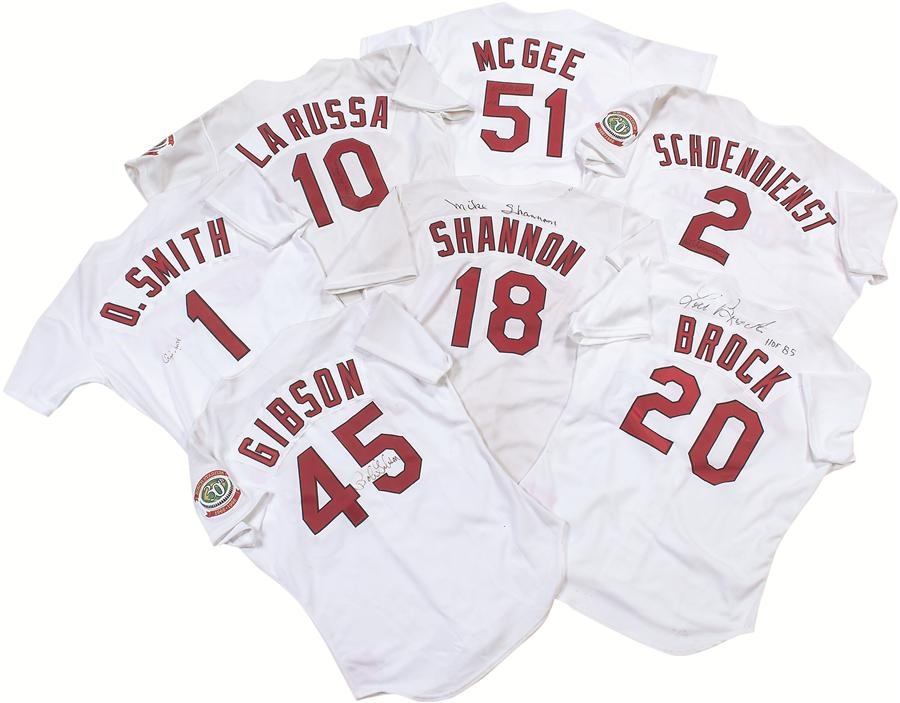 The Mike Shannon St. Louis Cardinals Collection - St. Louis Cardinals Greats Signed Professional Model Jerseys (7)