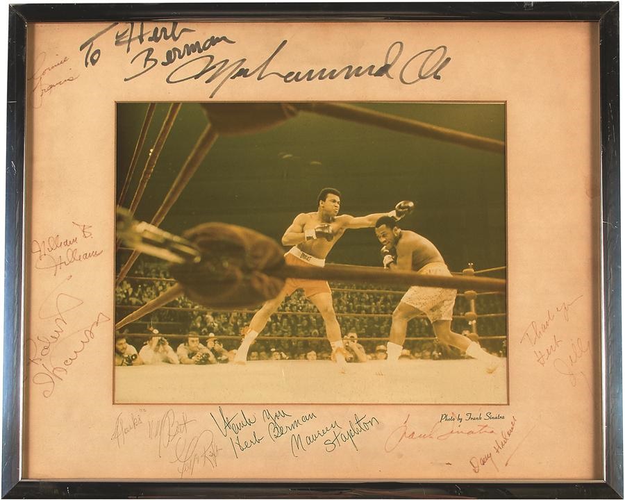 - 1971 Ali vs. Frazier I "Fight of the Century" Vintage Celebrity Signed Photo by Frank Sinatra (Type I) - PSA/DNA LOA