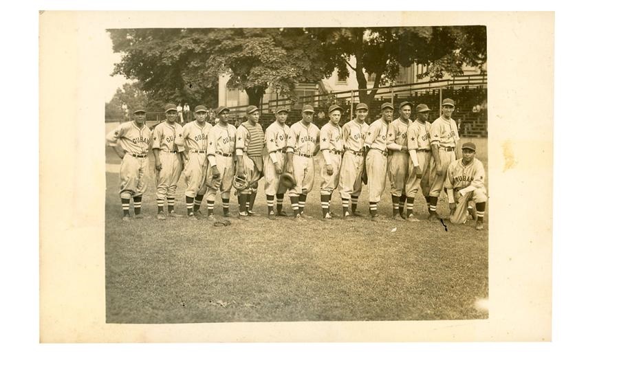 - 1936 New York Cubans Negro League Real Photo Postcard -  Only One Known