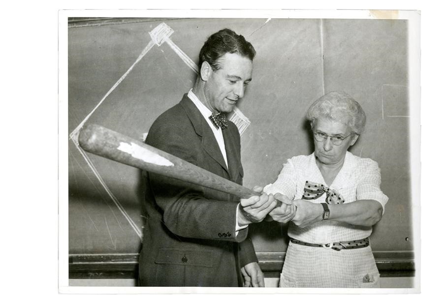 Dennis Dugan Collection of Vintage Baseball Photog - 1937 Lou Gehrig and Mother Photograph