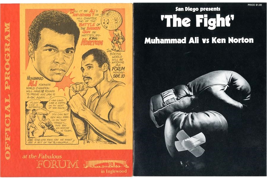Cassius Clay/Muhammad Ali Program Collection - Muhammad Ali vs. Ken Norton I, II, And III On-Site Programs