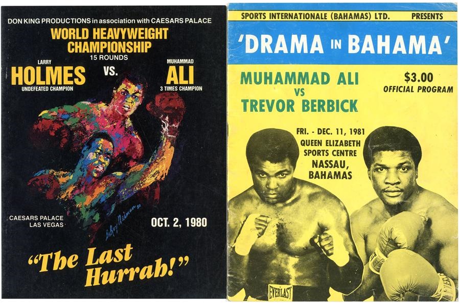 Cassius Clay/Muhammad Ali Program Collection - Muhammad Ali's Final Two Fights On-Site Programs