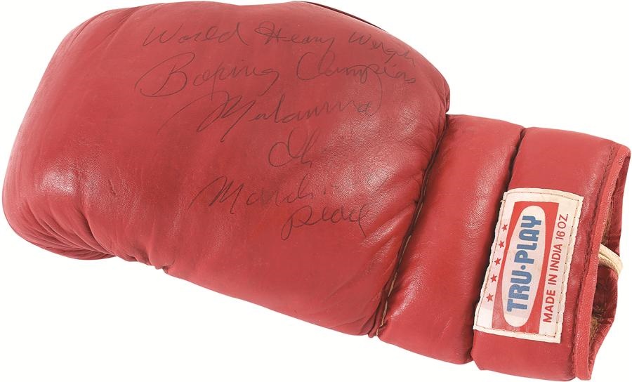 Muhammad Ali & Boxing - Spectacular Muhammad Ali Signed & Inscribed Boxing Glove from 1977 Charity Auction (PSA/DNA)