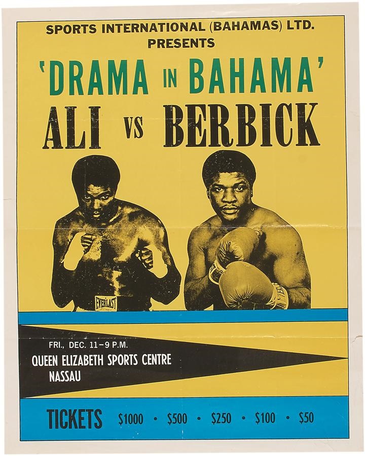 Muhammad Ali & Boxing - 1981 Ali vs. Berbick Site Poster - His Ring Swan Song