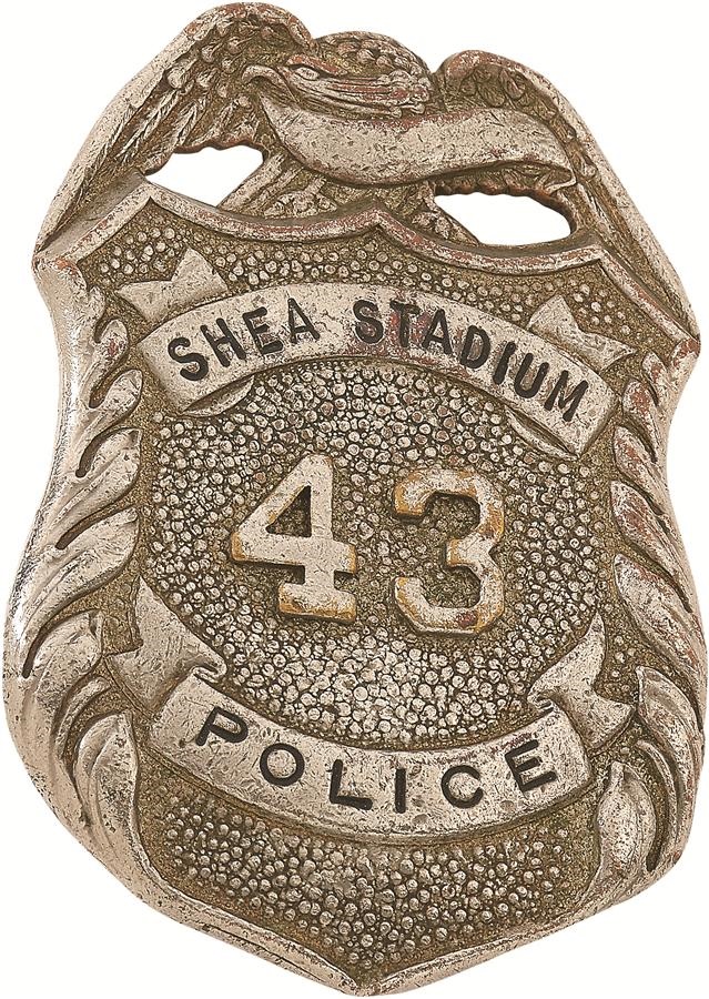 1964 Shea Stadium Opening Policeman's Badge