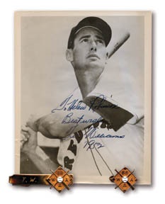 Ted Williams - 1960 Ted Williams Retirement Gift from B.B.W.A.A.