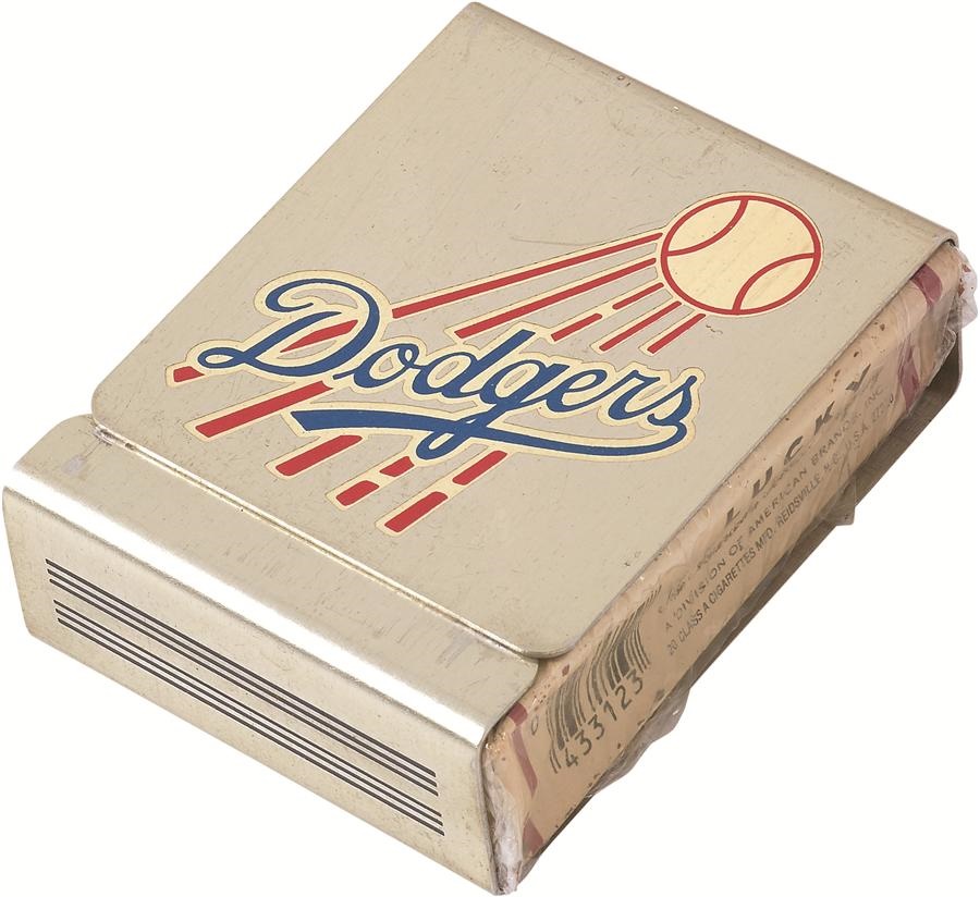 1950 Brooklyn Dodgers Schedule Metal Cigarette Case