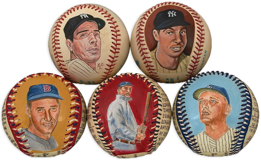 Sports Fine Art - Hand-painted Baseball Collection with Ty Cobb (5)
