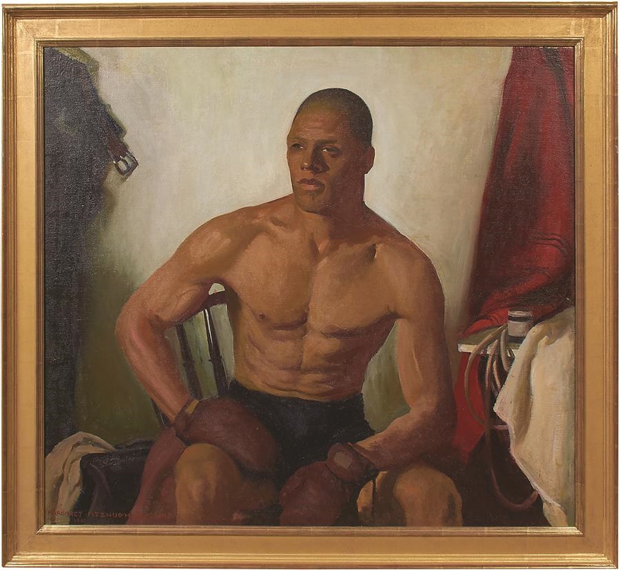 Muhammad Ali & Boxing - 1935 "Before the Fight" Oil on Canvas by Margaret Fitzhugh Browne (1884-1972)
