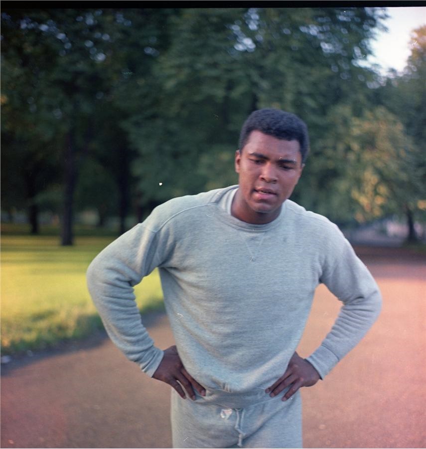 Collection of Muhammad Ali's Manager's Personal Ph - 1974 Muhammad Ali Running on ohe Beach in Zaire From-The-Camera Negatives (4)