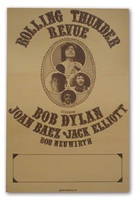 Bob Dylan - Rolling Thunder Revue Tour Poster (14 x 22")
