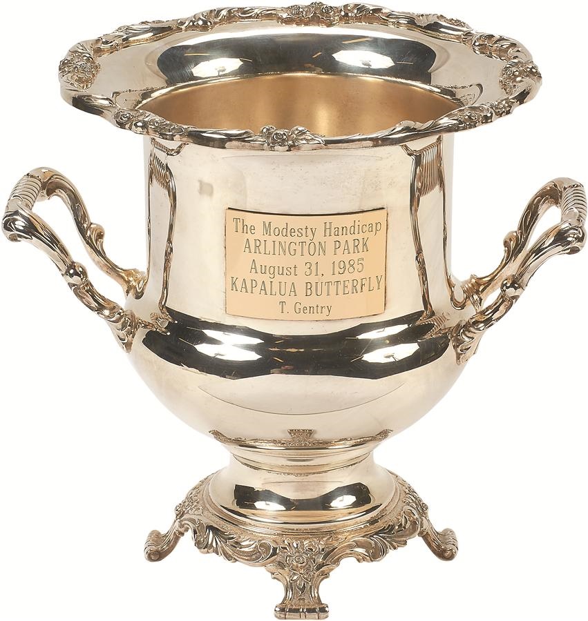 1985 Kapalua Butterfly Arlington Park Modesty Handicap Champagne Bucket Trophy