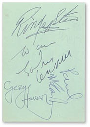 Beatles Autographs - The Beatles Autographed Album Page