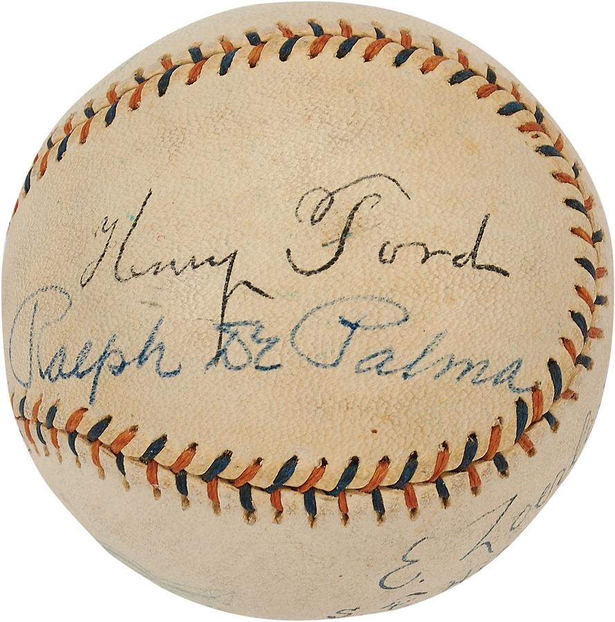 Baseball Autographs - The Only Known Authenticated Henry Ford Signed Baseball - JSA LOA