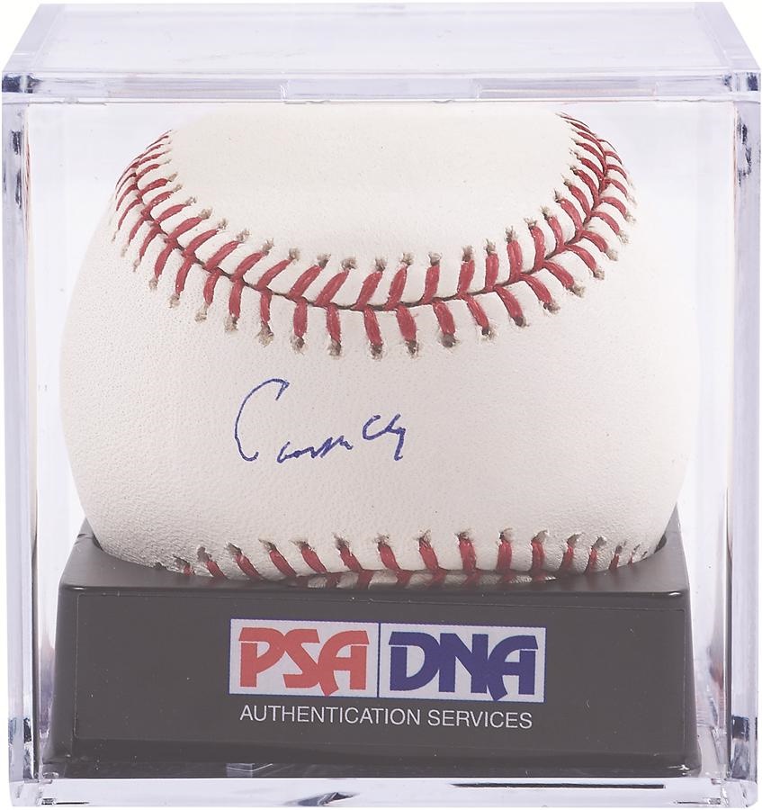 Perfect Cassius Clay Single-Signed Baseball - Graded PSA/DNA Gem Mint 10