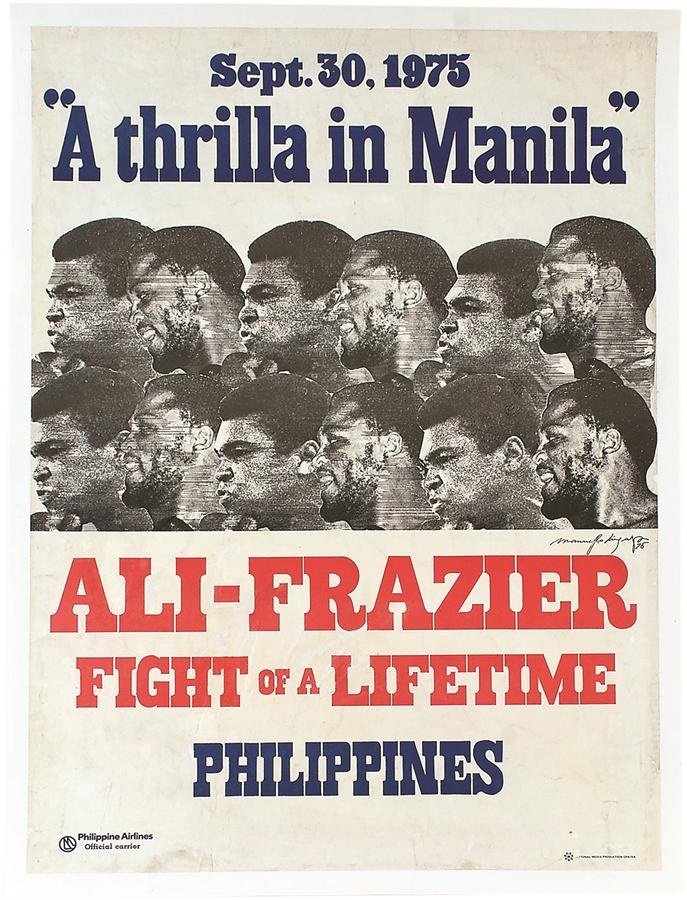 - 1975 Muhammad Ali vs. Joe Frazier "Thrilla in Manila" Poster